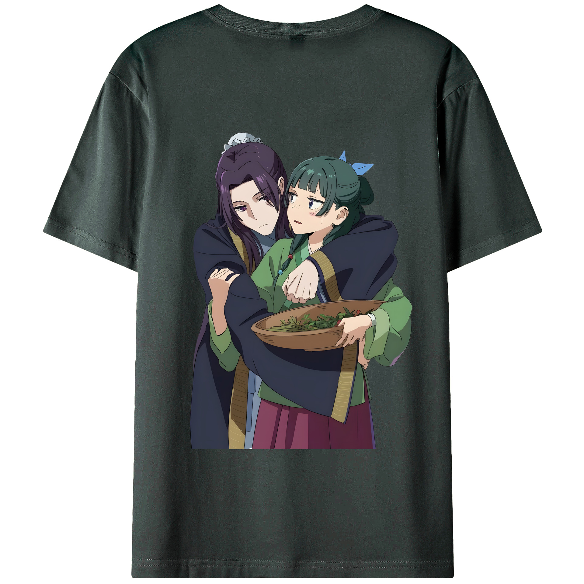 （画像用） 薬屋のひとりごと The Apothecary Diaries 綿100％ メンズ半袖Tシャツ（バックプリント） 通気性